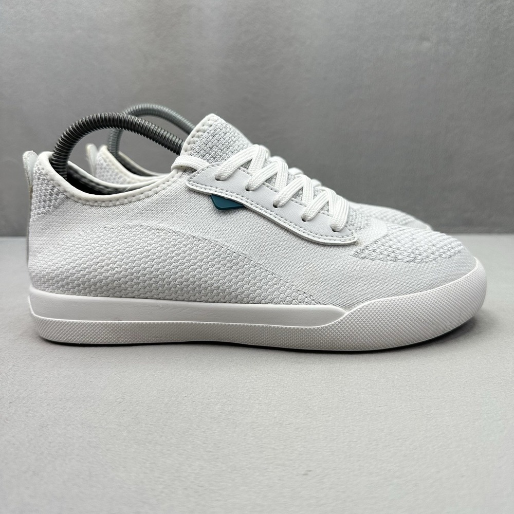 Vessi Weekend Sneaker Womens Size 8 Shoes White Waterproof Knit Lace-Up Casual